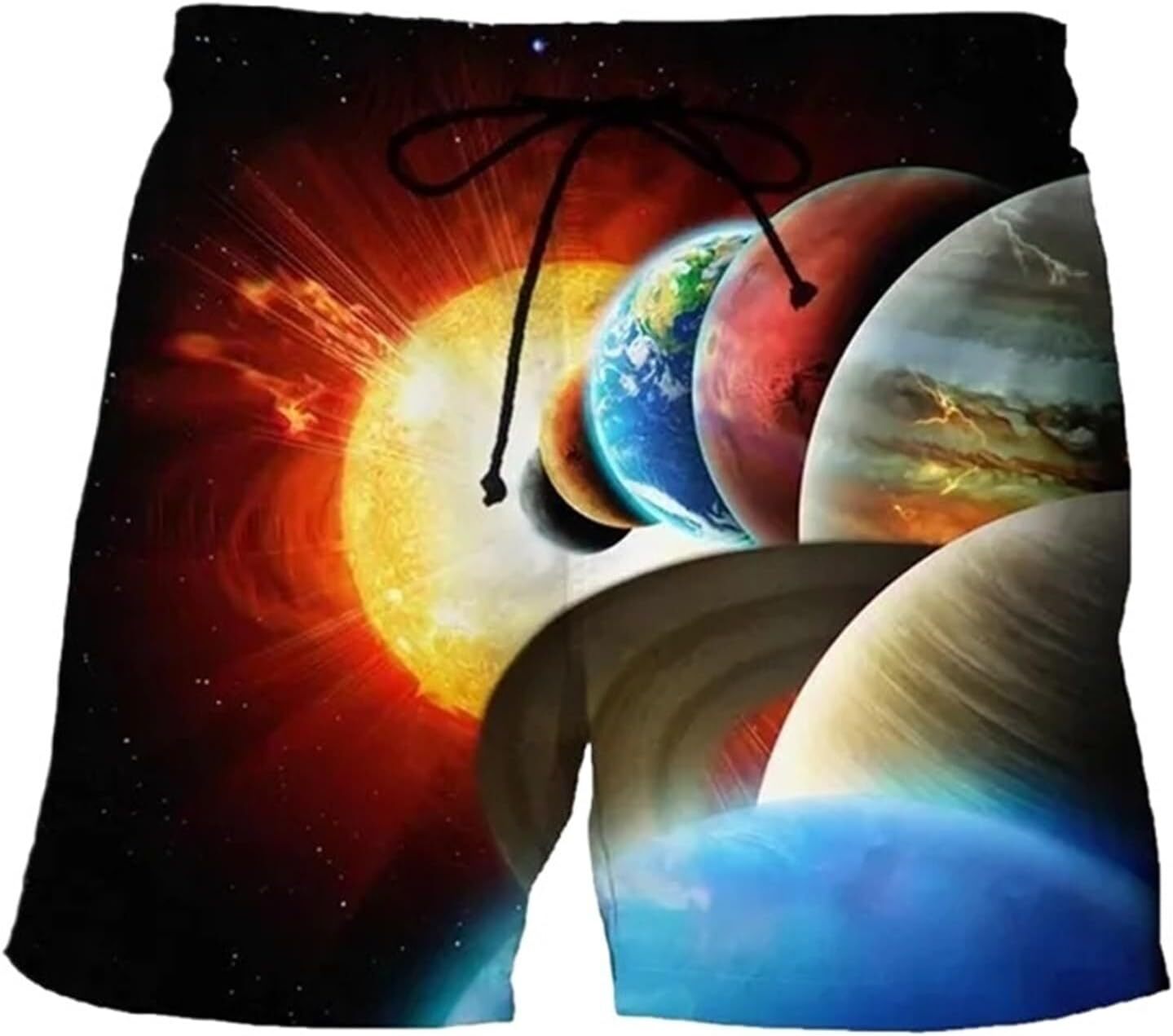 Men's Summer Beach Hawaii Shorts Lightweight Elastic Waist Drawstring Casual Shorts Fashion shorts starlit sky