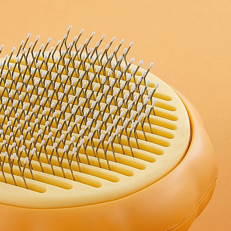 Pumpkin pet brush a selfcleaning slider used for grooming dogs and cats removing loose layers tangled hair 250318