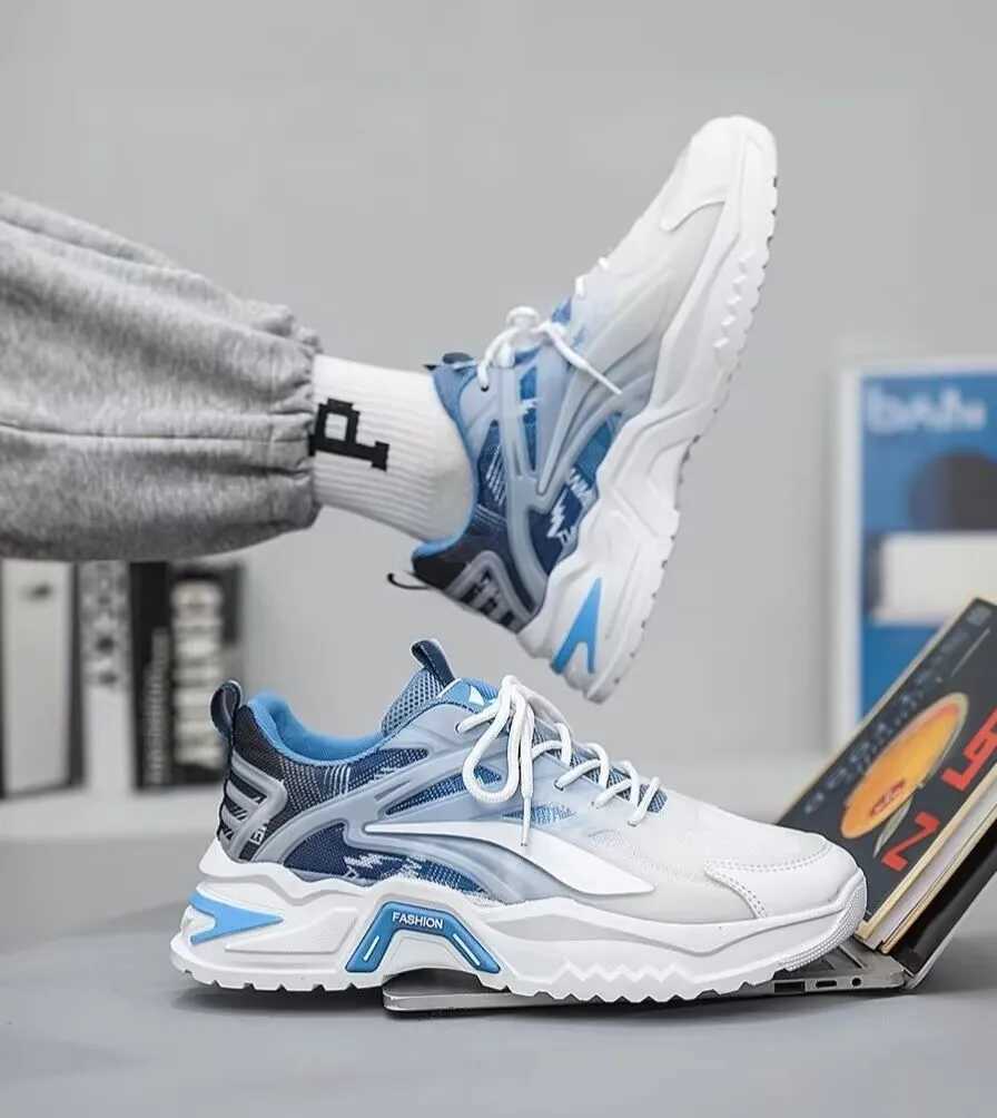 Spring 2025 new casual Fi thick soled dad shoes student running sports shoes fashionable and breathable mens shoes Y250318
