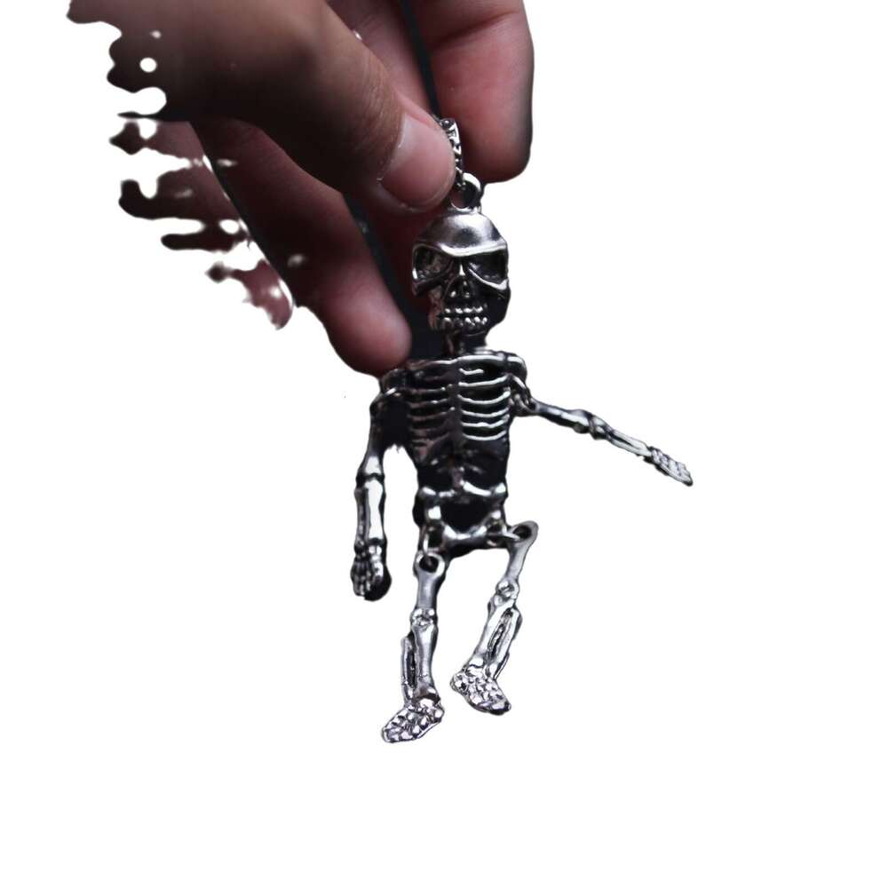 Titanium Steel Dark Skeleton Trendy Men's Pendant Long Sweater Chain Couple Necklace Hip Hop Women