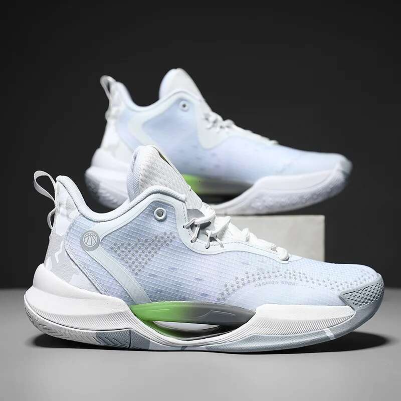 Sports Basketball Men's Training Leisure Anti-slip Wear Breathable Real Combat Rebound High-top Large Size Ball Shoes 2025