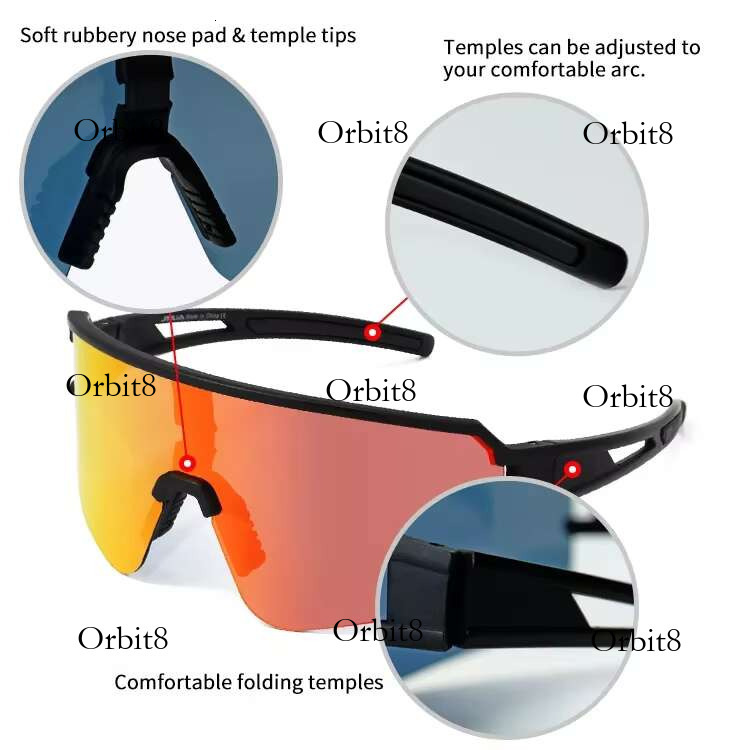 RTS New UV400 Sport Polarized Sunglasses Cyclists Cyclist Oculos Ciclismo Mirrored Red TAC Lenses for Sun Protection Biking