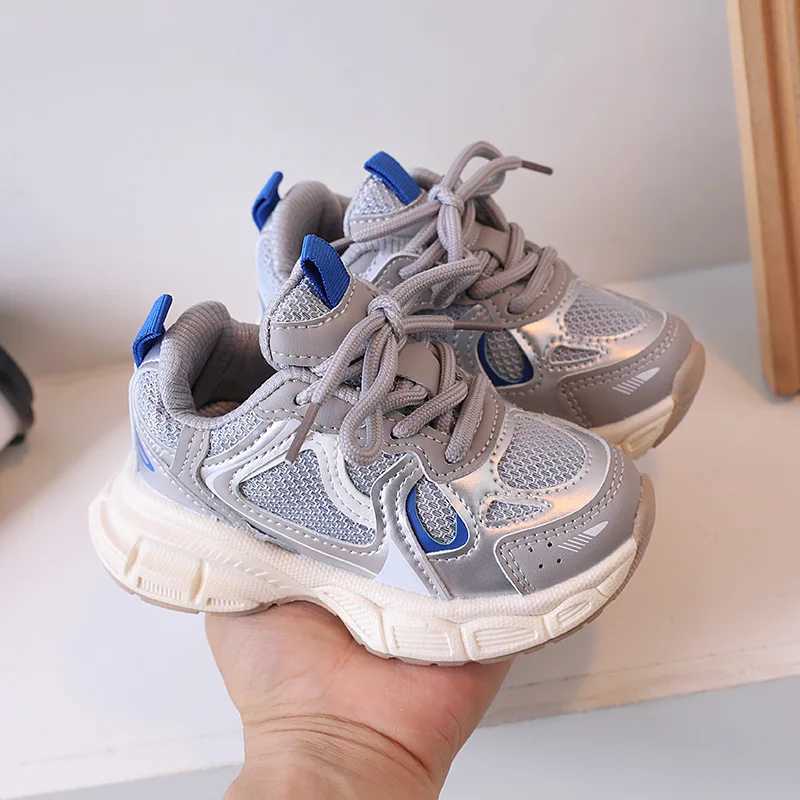 Kids Casual Sports Shoes with Thick Soles Boys Girls Fashion Versatile Sneakers 2024 New Children Mesh Breathable Running Shoes W250318