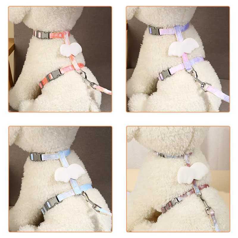 Cute cat harness set with adjustable wing pet box straps suitable for cats rabbits puppies kittens outdoor walking suppliesT250318