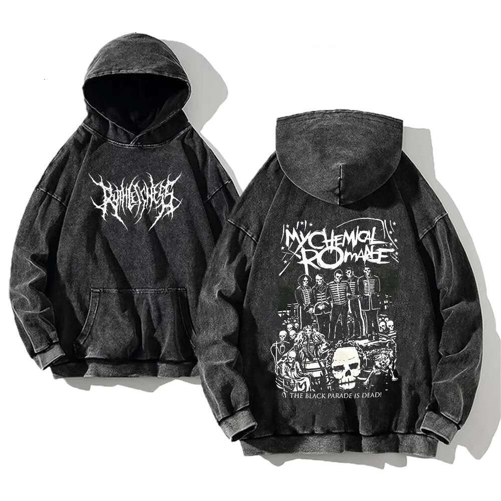 Designer Hoodie High Street Print Oversized Washed Men's And Women's Hip-hop Streetwear Men's Anime Y2k Sportswear Hoodie Casual Clothi