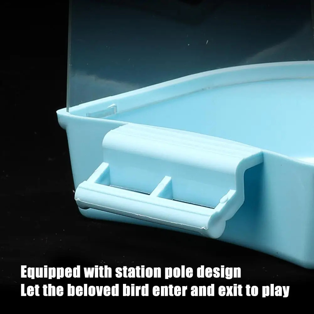 Hanging Bird Bath BoxParakeet Shower CagedParrot Box For Pet Brides Canary Budgerigar CockatielParrots P5C2 250318