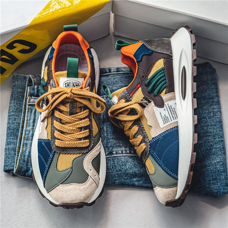 men's new lightweight thick-soled sports shoes men's trendy all-match low-top casual sneakers