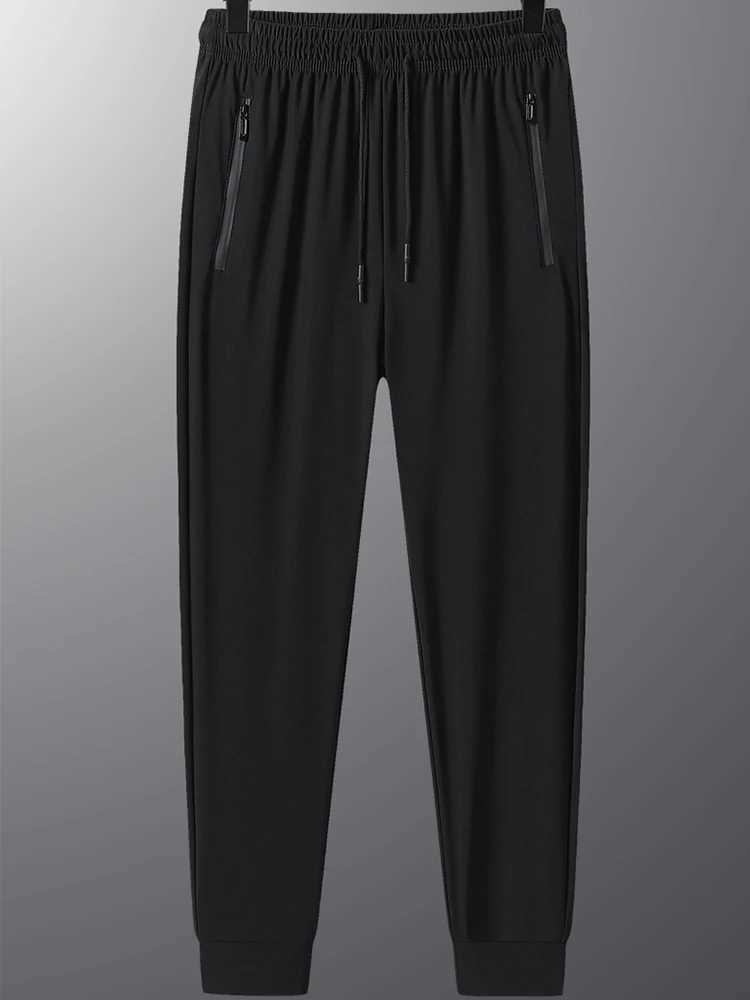 Mens high-quality ice silk sports and leisure pants sweat absorbing and quick drying outdoor running fitness swimming beach pants W250318