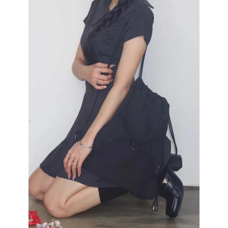 2025 Fashion Xzbag Korean Niche Angel Wing Backpack Simple And Versatile Drawstring Backpack Sweatshirt Hat Bag Y2k Girl Bag 250318