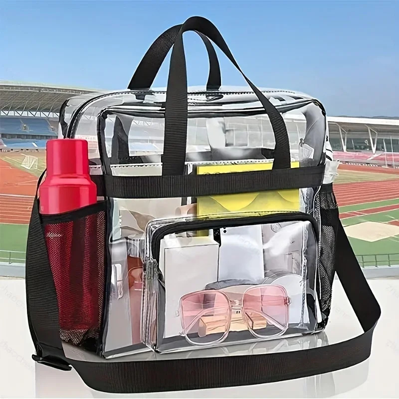 Portable PVC Travel Bag with Large Capacity and Transparent for Easy Organization and Washing 250314