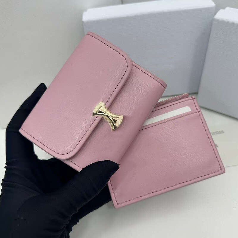 Fashion Women Short Wallets Black Designer Letters Print Luxury New Wallet Woman Coin Purse Card Bag Mini Leather Hasp Card Purse