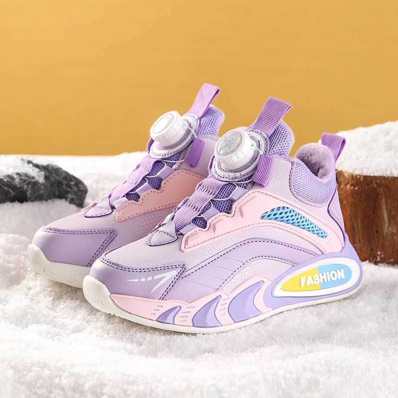 Winter Childrens Boots Boys School Fashion Sports Shoes Girls Sports Shoes Childrens Warm Plush Leisure Coach Outdoor Shoes W250318