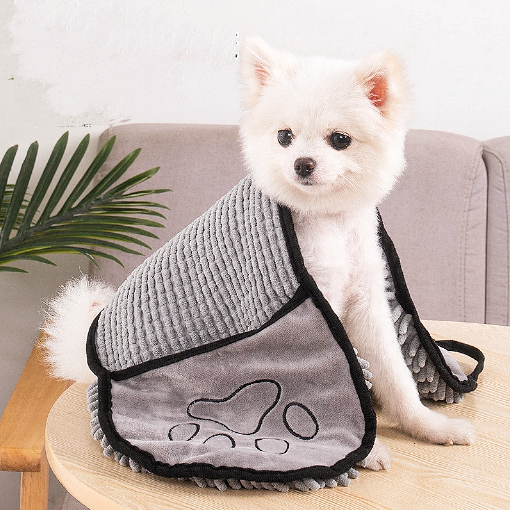 Ultra-Absorbent Pet Bathrobes Easy Clean Soft Fabric Towels for Pets
