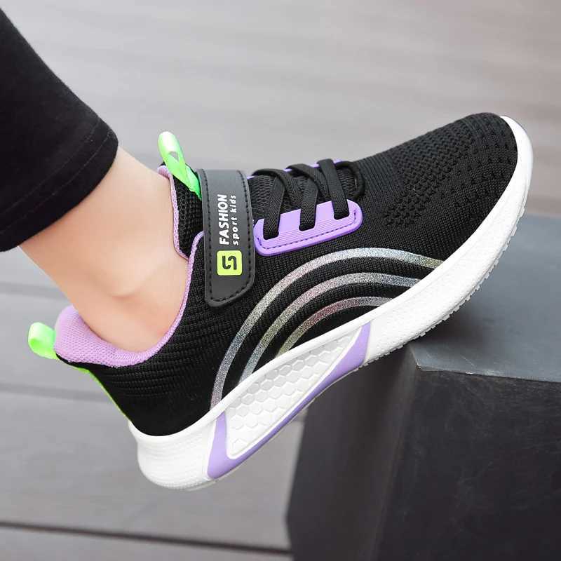 Spring and autumn childrens shoes baby girls casual sports shoes breathable soft non slip walking and running sports shoes size 26-38 W250318