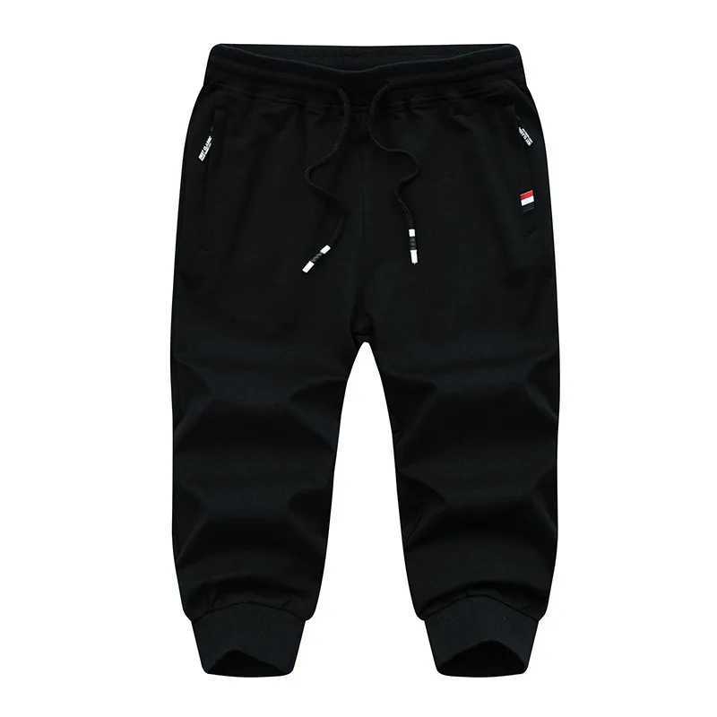 Mens knitted sports pants cotton casual sports seven cent sports pants 3/4 cut Trouser running pants mens fitness sports pants W250318