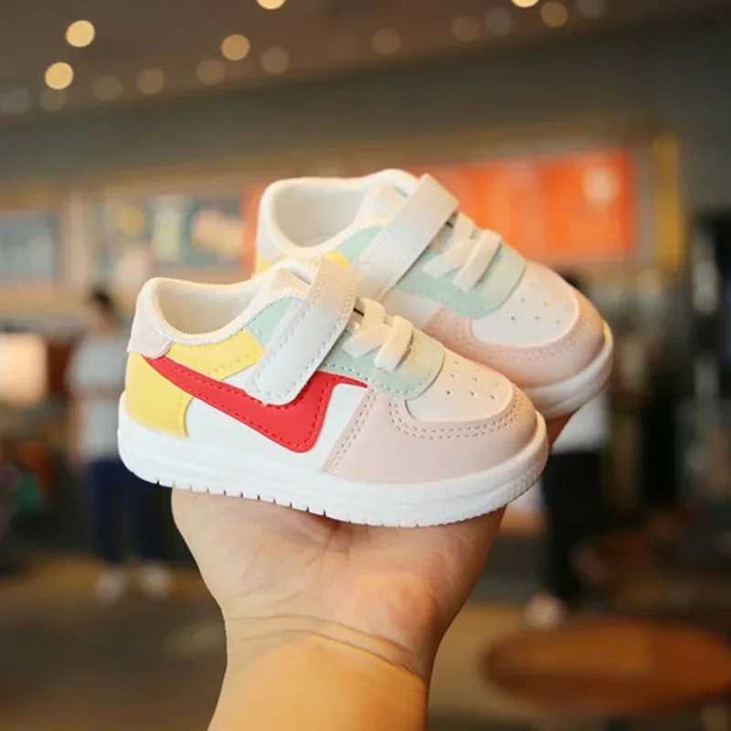 Baby Shoes Newborn Infant Toddler Casual Flat Round Toe Slish Boys Girls Cotton Sole PU Leather Sneakers First Walkers Sports W250318