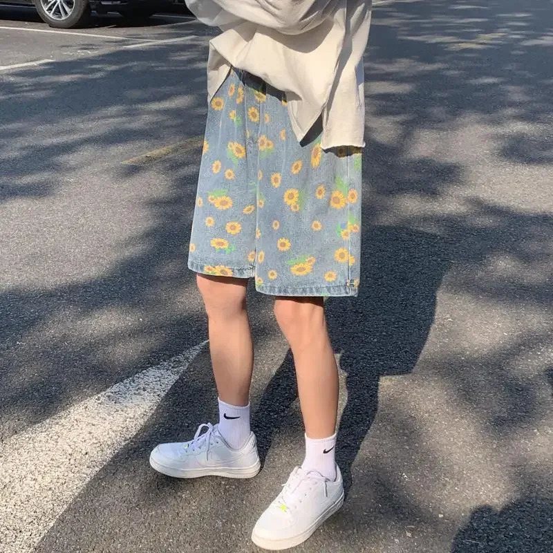 Mens casual jeans shorts fashionable loose suitable for the beach summer coat arrival in Chinese Mainland 250317
