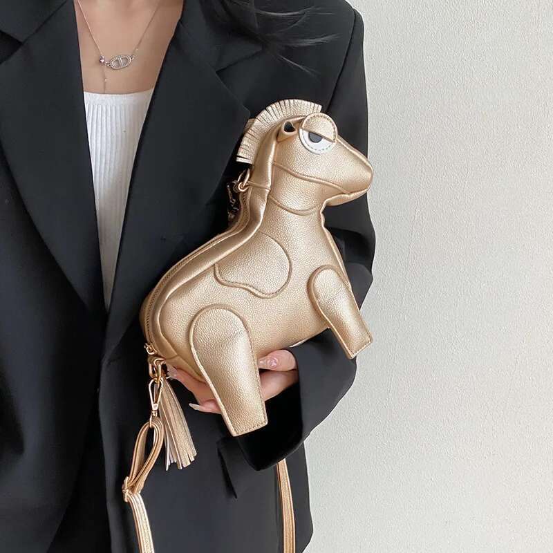 Cartoon Cute Bags For Women 2023 New Fashion Leather Funny Shoulder Woman High Quality Hip Hop Party Doll Crossbody Bag