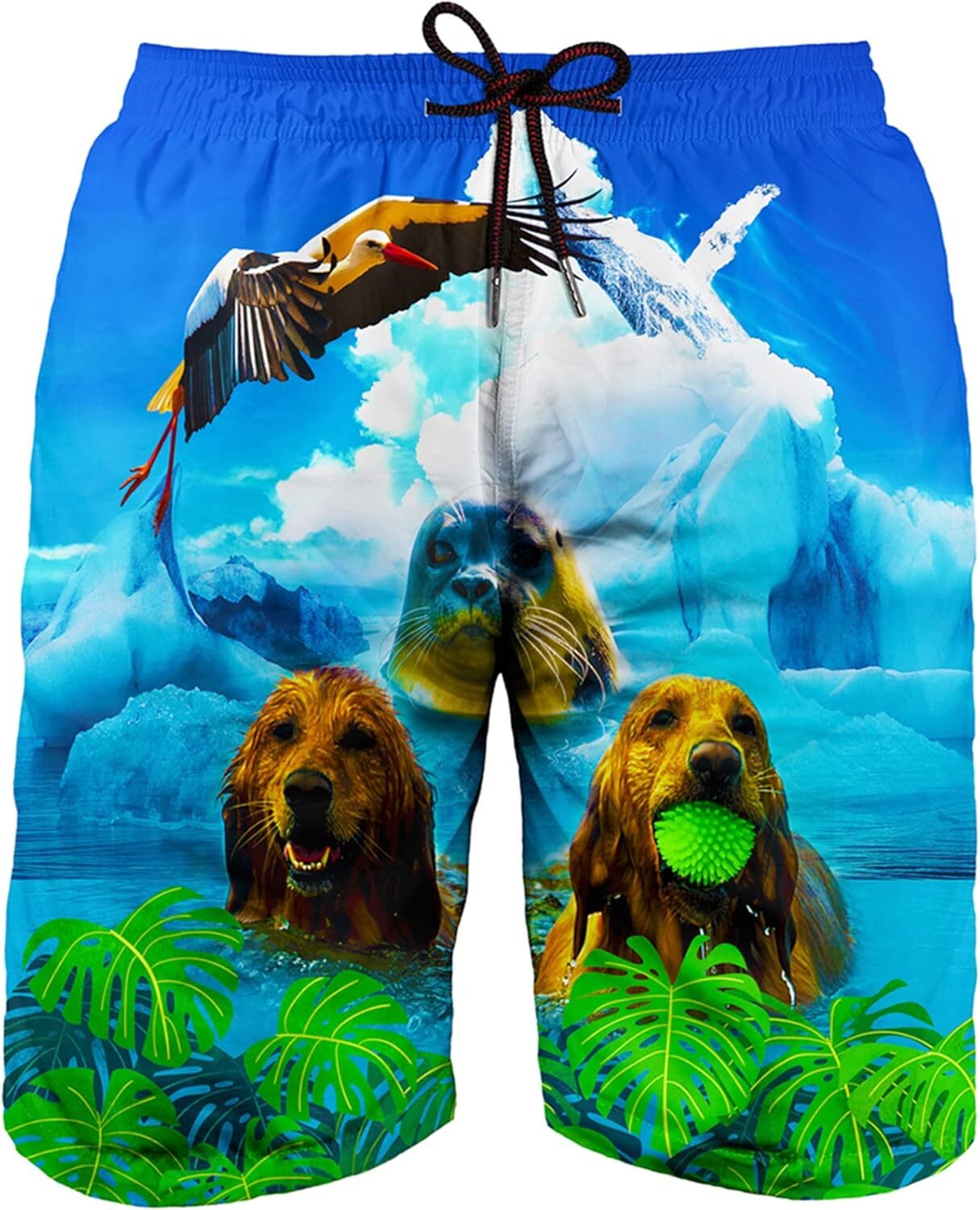 Men's Swim Trunks Bathing Shorts with 3D Print Deisgn Quick Dry Boards About Knee Fashion shorts