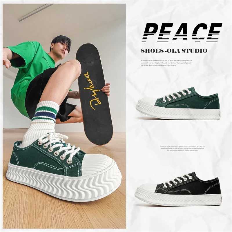 Mens Shoes Sneakers Summer Girl Canvas Shoes 2024 Breathable Thin Secti Thick Bott Casual Sneakers More Versatile Y250318