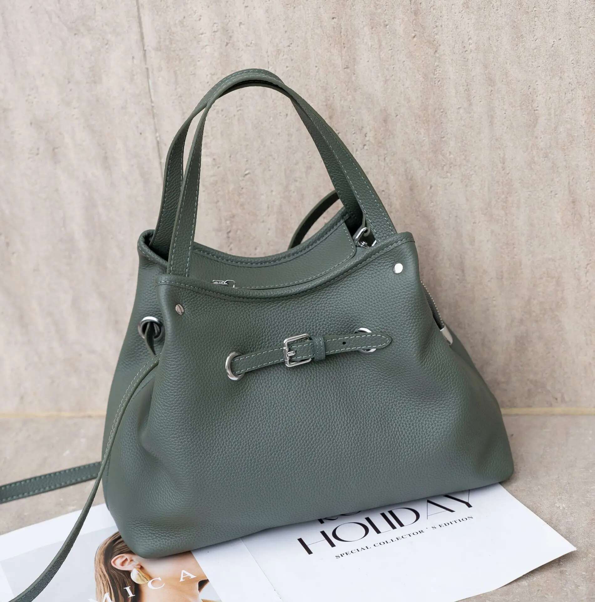 Genuine woman soft leather shoulder Handbags ladies crossbody bags designer minimalism cowhide bag