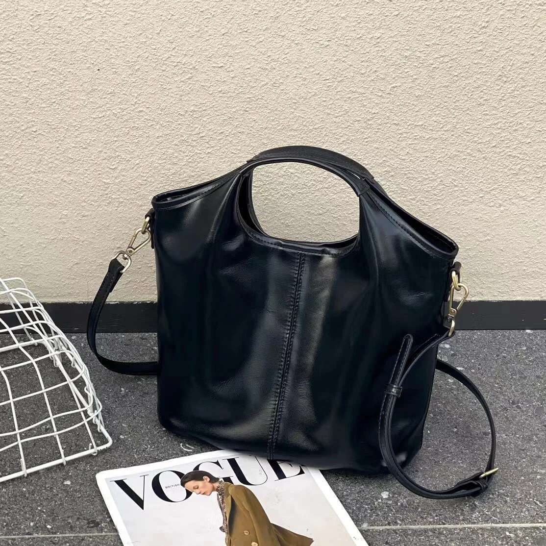 YANATARI Genuine leather woman shoulder Handbags ladies crossbody bags designer minimalism tote bag Bucket Bag