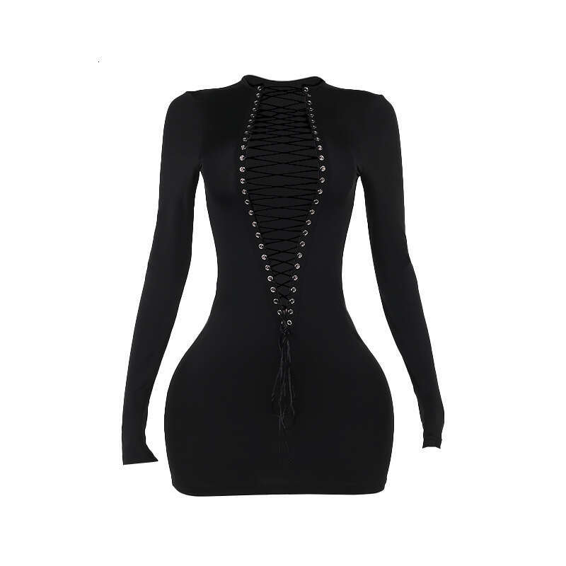 Women's Swimsuit Tight Dress Jy24481 Front And Back Two Straps Sexy Dress For Women In Autumn 2024 New Pure Desire Style Spicy Girl Wrapped Hip S