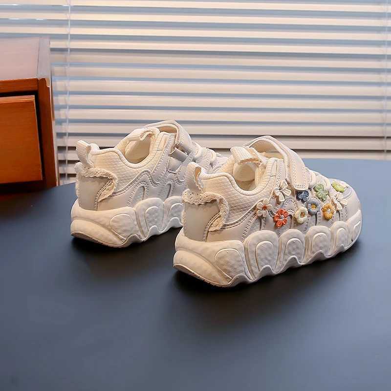Fashion womens leather sports shoes childrens casual sports shoes floral pattern shoes childrens comfortable walking shoesXJ250318