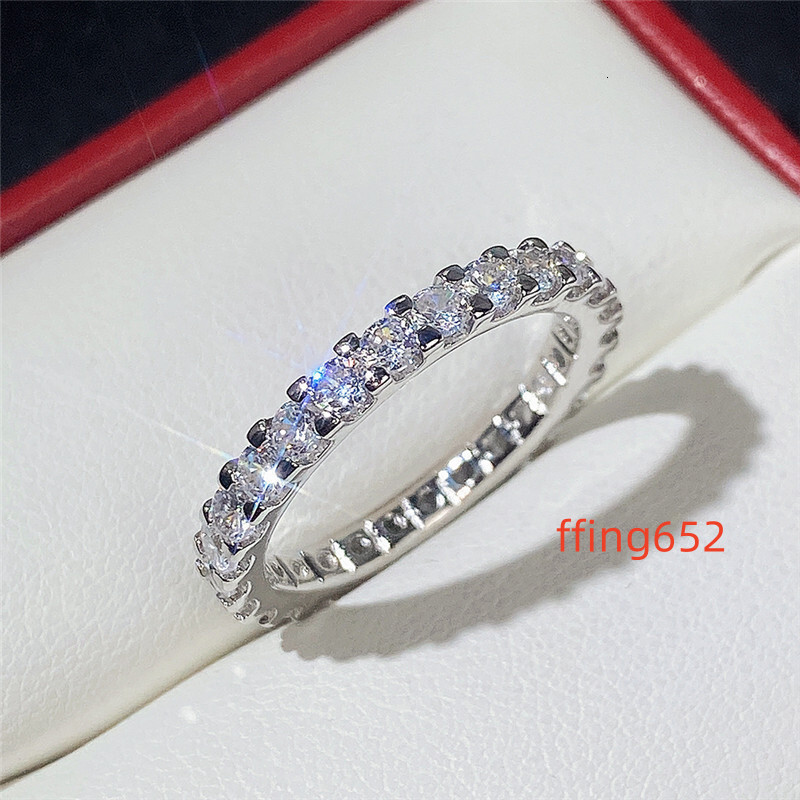 Designer Ring Shiny Diamond Ring Women Men Couple Wedding Ring Luxury Jewelry Ladies Girl Wedding Party Gift Accessories Size 5-12