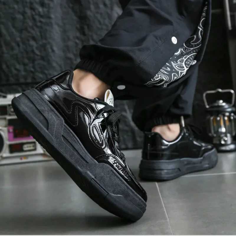 High quality new color customized lace wear-resistant casual shoes with thick soles adding all Fi board shoes Y250318