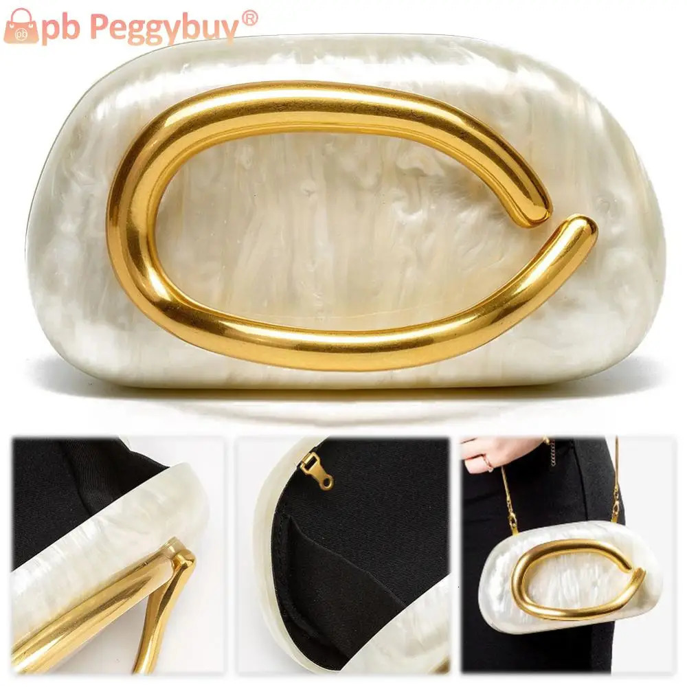 Women All-Match Shoulder Bag with Chain Versatile Sling Bag Acrylic Elegant Evening Bag Shopping Travel Party Phone Bag 250318