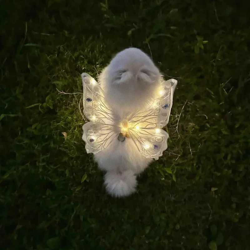 Dog wings glowing butterfly back decoration summer clothing for puppies chest back decoration mini dog Pomeranian teddy bearT250318