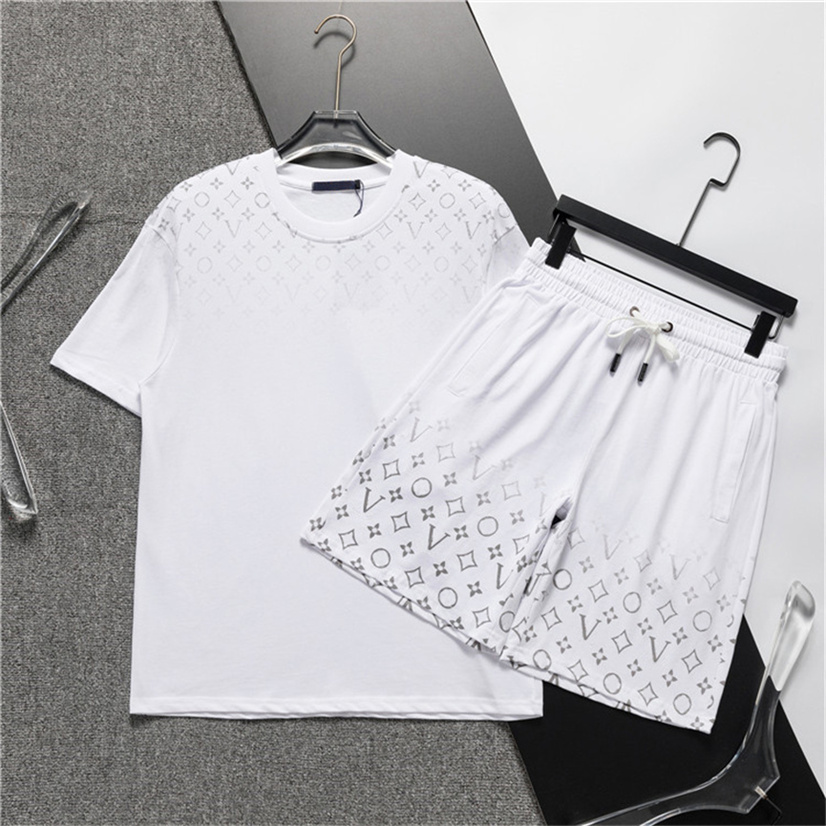 Men's Tracksuits Casual For Men Sportswear Harajuku Short Sleeve T Shirt Set 2 Piece Streetwear Oversized Man Outfits Suit 2024 Summer