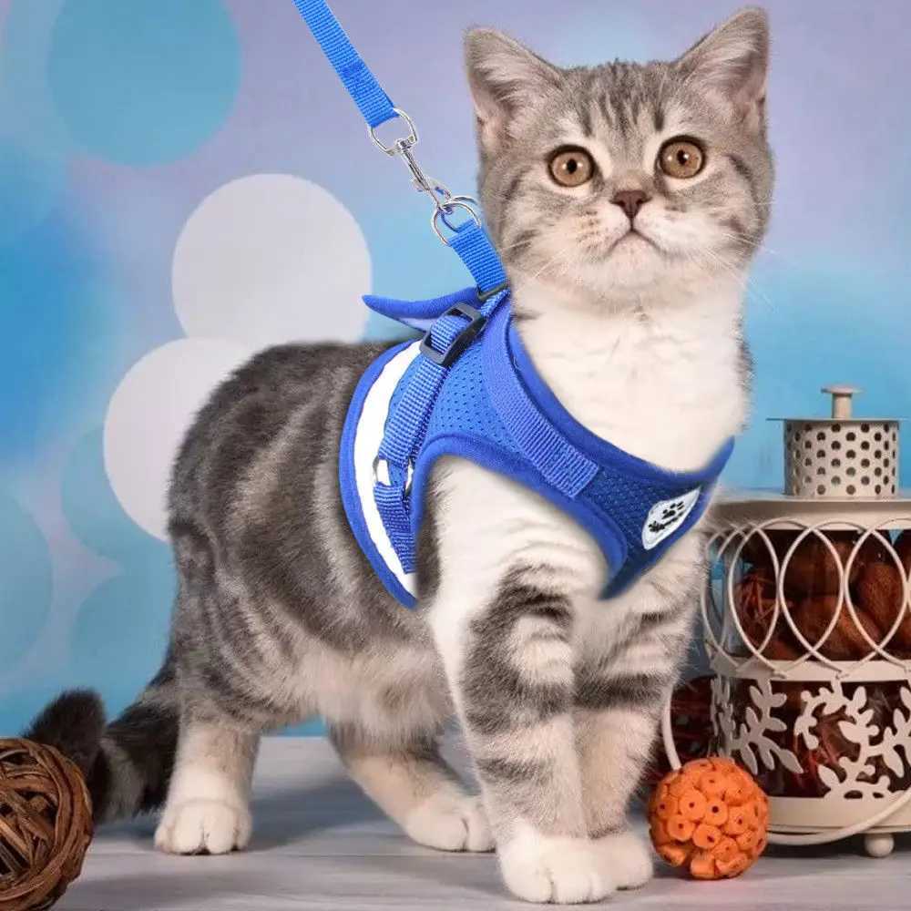 Cat Harness and Leash Set Reflective Kitten Puppy Dogs Jacket Mesh Pet Clothes For Small Dogs Pet Chihuahua Yorkies PugT250318