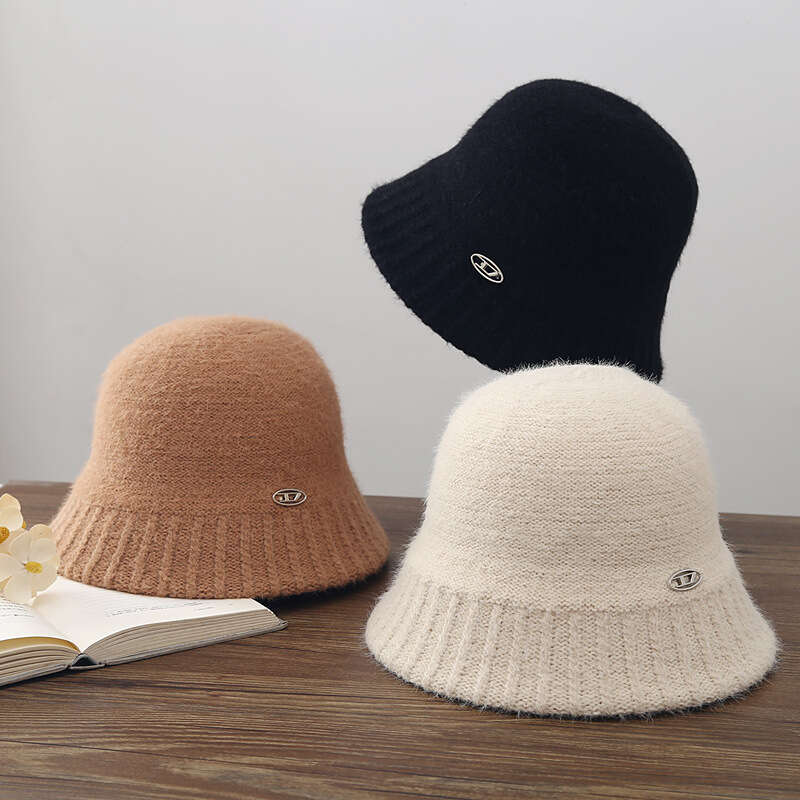New Fisherman's Women's Fashion Letter Wide brimmed Basin Spring and Autumn Korean Edition Trendy Student Bucket Hat Knitted Mesh Red Riding