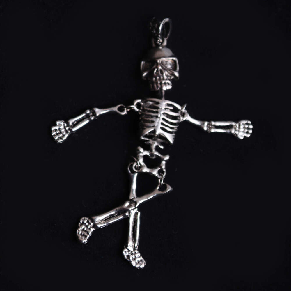 Titanium Steel Dark Skeleton Trendy Men's Pendant Long Sweater Chain Couple Necklace Hip Hop Women