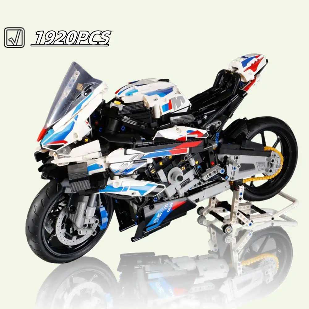 Inventory 1920Pcs Technology Racing Motorcycle 1000 RR Motorcycle Building Blocks Toy Christmas Childrens Gift W250318
