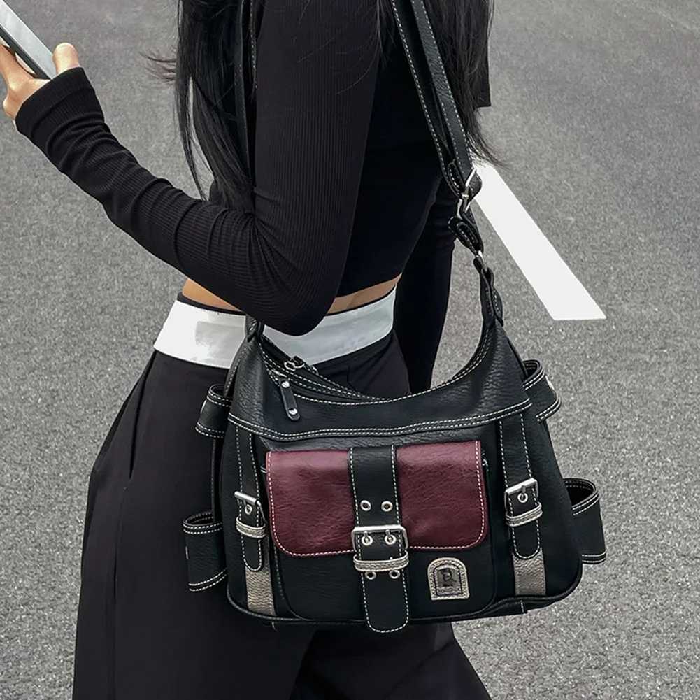 Y2K Retro Ten Font Bag Text Tote Bag High Quality PU Leather Insole Bag Hip Hop Messenger Bag Fem Large Handbag Cmuter Y250318