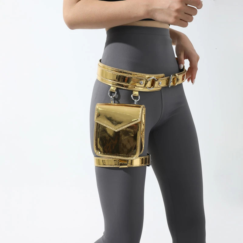 2024 Leg Bag for Women High Quality PU Waistpack Fashion Motorcycle Waistpack 250314
