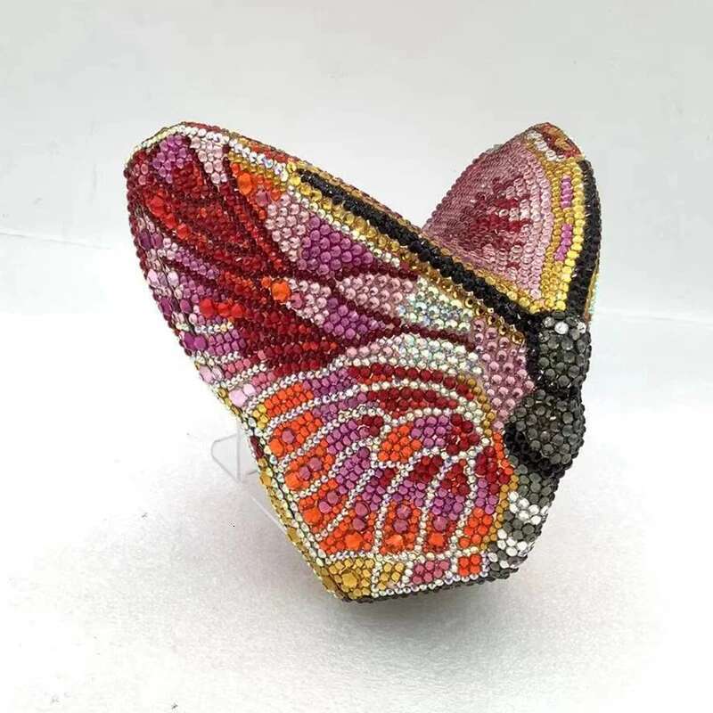 Lady Butterfly Rhies Clutch Purse Wedding Party Dinner Purses Dia Day Clutches Stone Women Gems Evening Bags