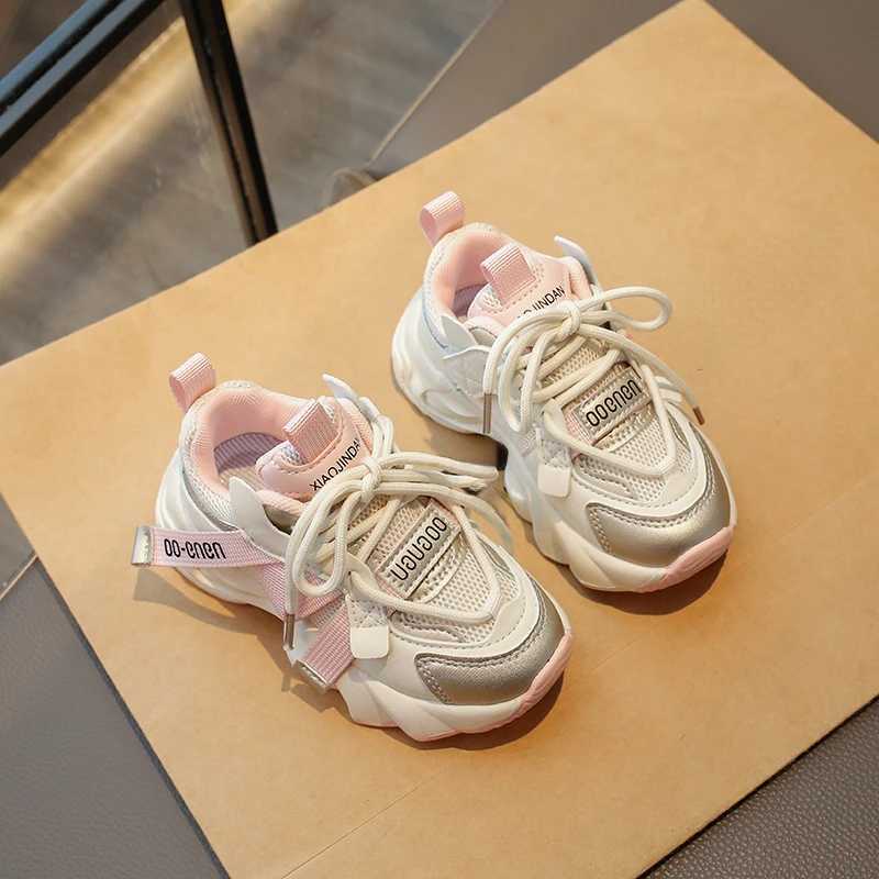 Childrens sports shoes for spring and summer 2024 new styles for girls fashionable casual clothing durable student mesh breathable running shoes W2503