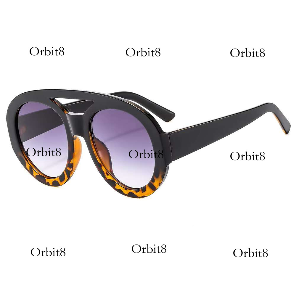 2024 New Retro Double Bridge Large Round Frame Custom Fashion Oversized Shades Sunglasses Women