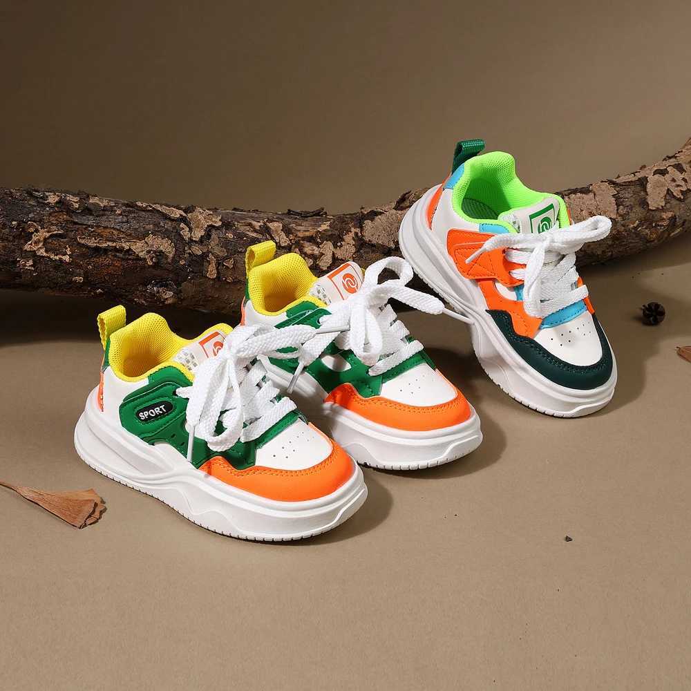 Childrens Shoes 2025 New Spring Childrens Sports Shoes Soft and Breathable Outdoor Tennis Fashion Boys Sports Shoes W250318