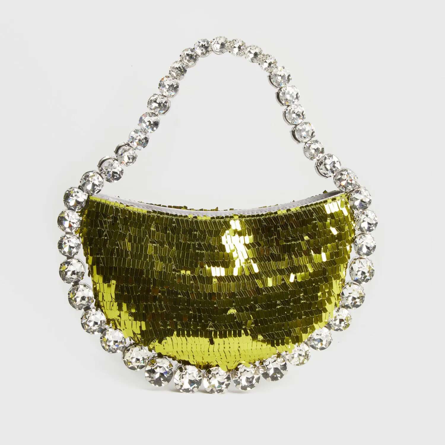 Glitter Shiny Water-Drop Evening Crystal Rhies Dia Women's Handbag Wedding Party Clutch Purse Shoulder Bag