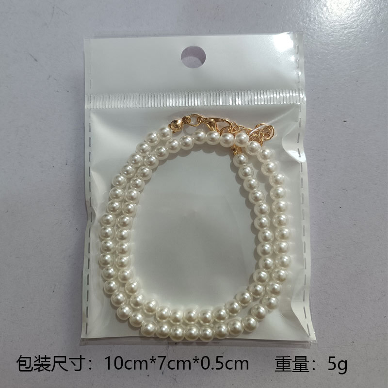 5mm Imitation Pearl Necklace For Women Europe And America Simple Beaded Choker Collarbone Chain Jewelry
