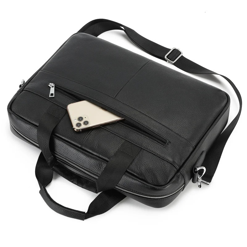 mens leather briefcase messenger bag vintage file shoulder mens office bag mens handbag 250317