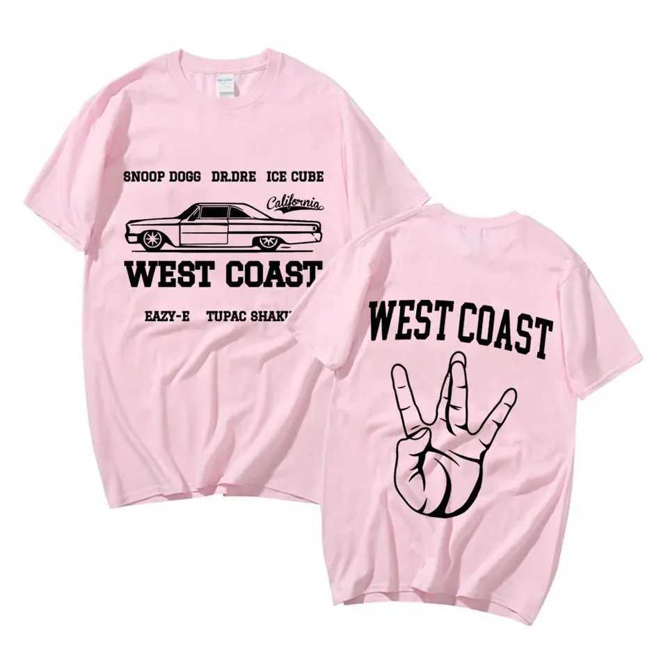 West Coast Rap Singer T-shirt Hip Hop Snoop Dogg Dr. Dre Cool Printed T-shirt Mens Retro Short Sleeve Street Clothing T-shirtT250318