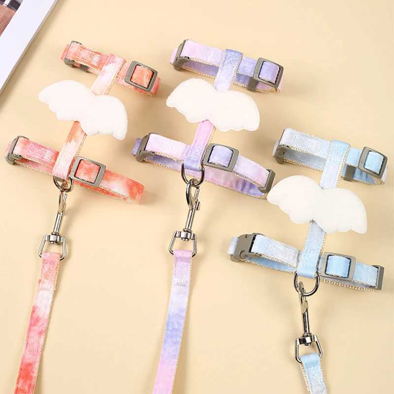 Cute cat harness set with adjustable wing pet box straps suitable for cats rabbits puppies kittens outdoor walking suppliesT250318