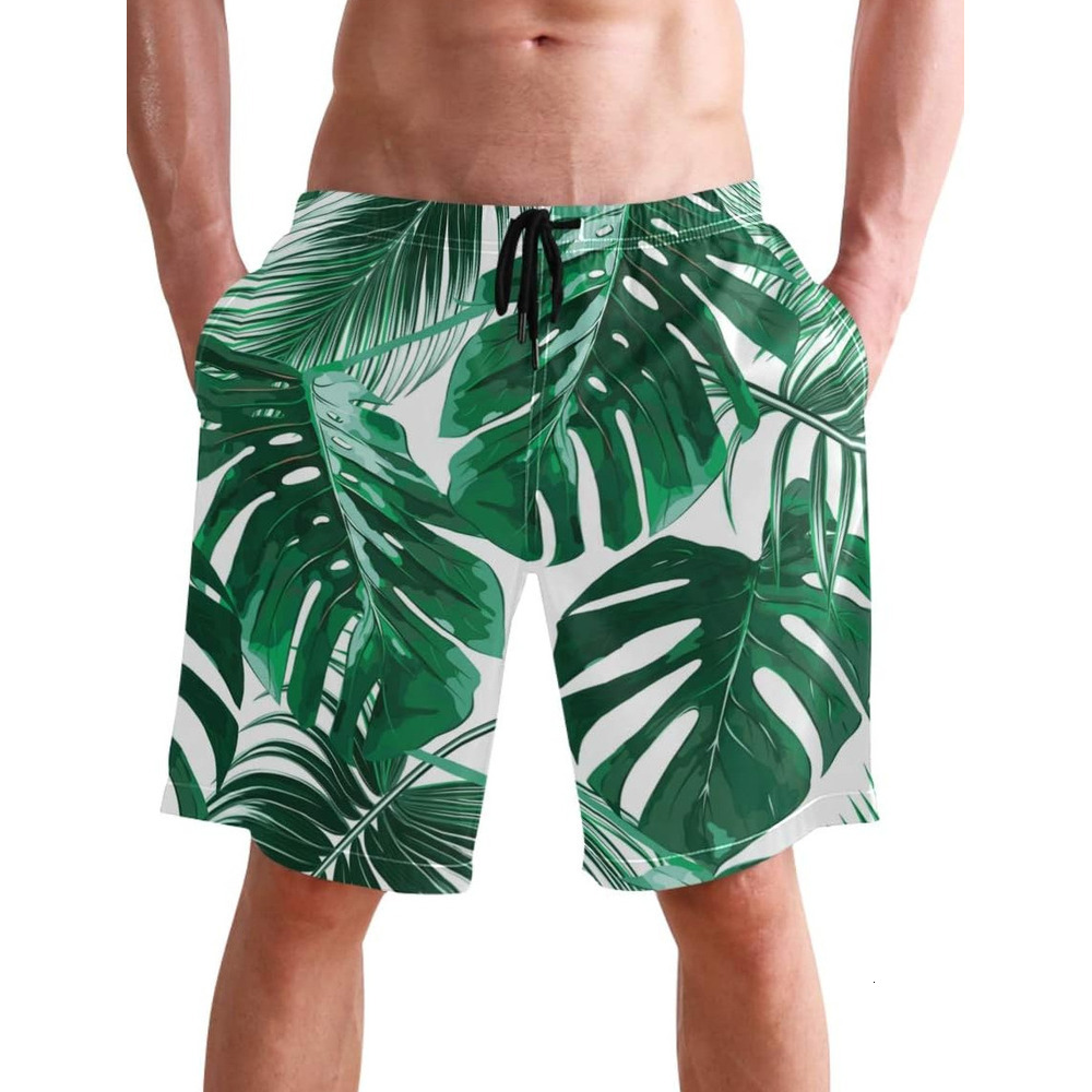 Men's Colorful Flower Print Beach Shorts Hot Summer Swim Trunks Sports Running Bathing Suits Fashionable printed shorts