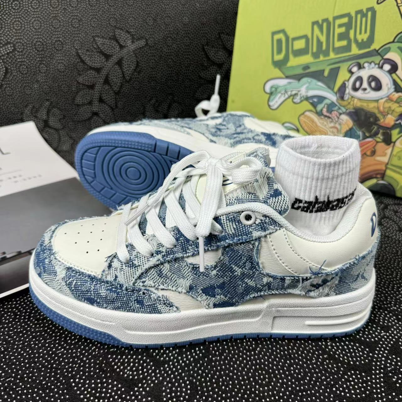 2025 Ins national trend leisure small white shoes niche original style for men and women skateboard shoes couple shoes student all-match sports shoes